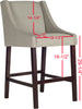Safavieh Dylan Bar Stool Light Grey and Espresso Furniture 