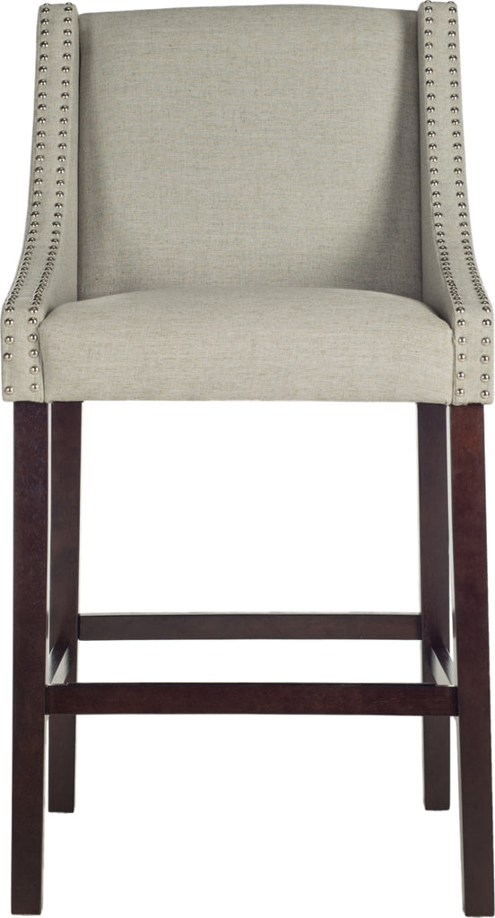 Safavieh Dylan Bar Stool Light Grey and Espresso Furniture main image