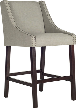 Safavieh Dylan Bar Stool Light Grey and Espresso Furniture 