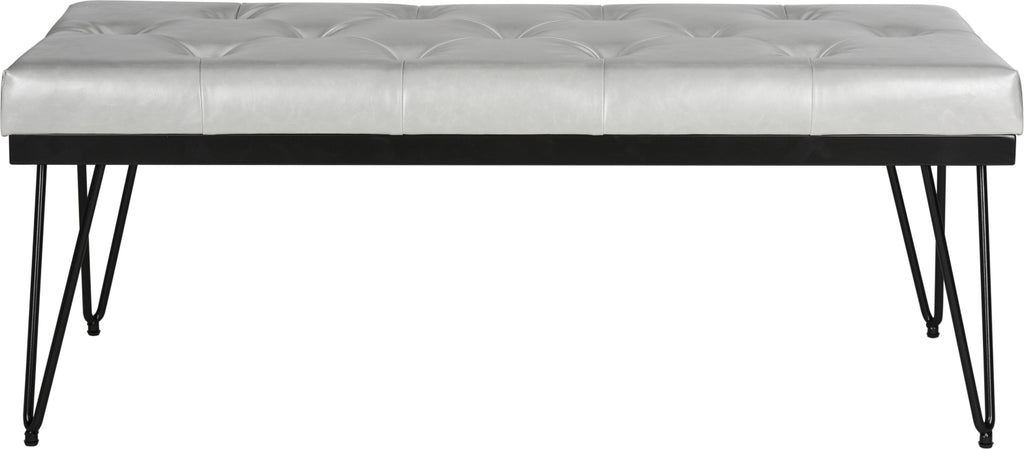 Safavieh Marcella Bench Grey and Black Furniture main image