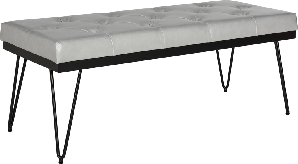 Safavieh Marcella Bench Grey and Black Furniture  Feature