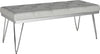 Safavieh Marcella Bench Grey and Chrome Furniture 