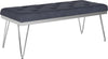 Safavieh Marcella Bench Navy and Chrome Furniture 