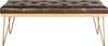 Safavieh Marcella Bench Brown and Gold Furniture main image