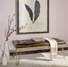 Safavieh Marcella Bench Brown and Gold Furniture  Feature