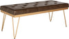 Safavieh Marcella Bench Brown and Gold Furniture 