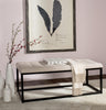 Safavieh Reynlds Bench Beige and Black Furniture  Feature