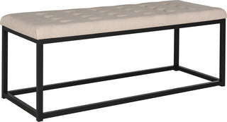 Safavieh Reynlds Bench Beige and Black Furniture 