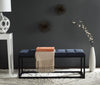 Safavieh Reynlds Bench Navy and Black Furniture  Feature