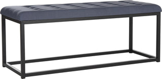 Safavieh Reynlds Bench Navy and Black Furniture 