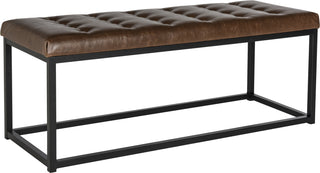 Safavieh Reynlds Bench Brown and Black Furniture 