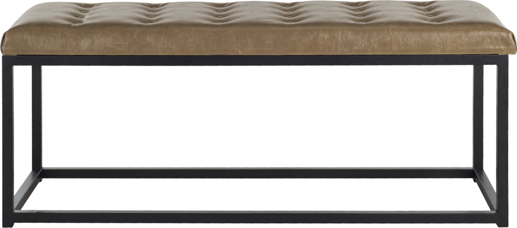 Safavieh Reynlds Bench Tan and Black Furniture main image