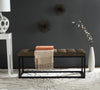Safavieh Reynlds Bench Tan and Black Furniture  Feature