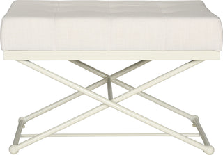 Safavieh Cara Bench Light Beige and Cream Furniture main image