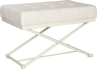 Safavieh Cara Bench Light Beige and Cream Furniture 