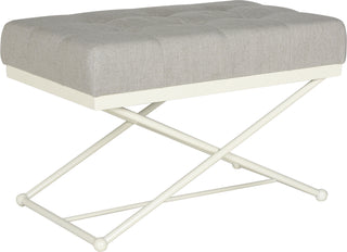 Safavieh Cara Bench Light Grey and Cream Furniture 