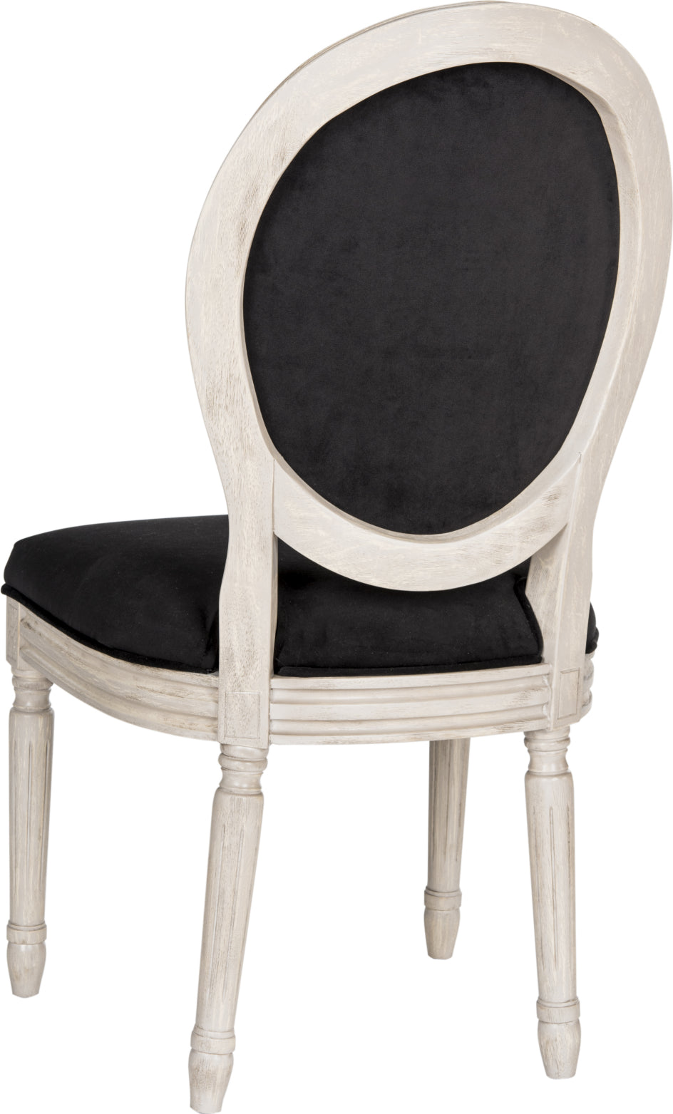 French Dining Chairs Set of 2 Velvet Upholstered King Louis Back