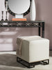 Safavieh Matthias Faux Ostrich Ottoman Cream Furniture  Feature