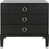 Safavieh Lorna 3 Drawer Contemporary Night Stand Black Furniture main image