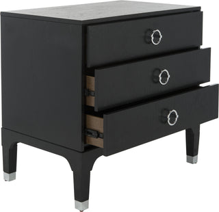 Safavieh Lorna 3 Drawer Contemporary Night Stand Black Furniture 