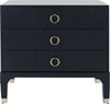 Safavieh Lorna 3 Drawer Contemporary Night Stand Navy Furniture main image