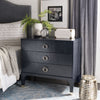 Safavieh Lorna 3 Drawer Contemporary Night Stand Navy Furniture 