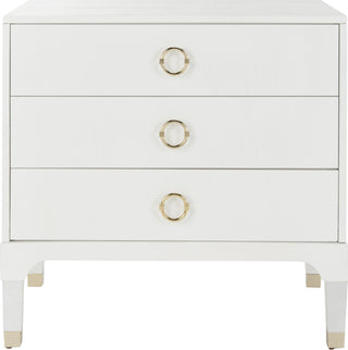 Safavieh Lorna 3 Drawer Contemporary Night Stand White Furniture main image