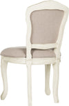 Safavieh Burgess French Leg 37''H Brasserie Upholstered Side Chair Taupe and Antique Beige Furniture 