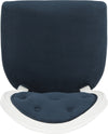 Safavieh Holloway Tufted Oval Side Chair Navy and White Furniture 