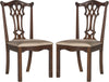 Safavieh Whitfield 20''H Mohagany Chippendale Side Chair Gold and Mahogany Furniture 