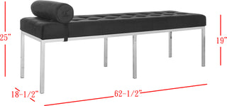 Safavieh Xavier Sueade Tufted Bench With Black Furniture 