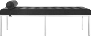 Safavieh Xavier Sueade Tufted Bench With Black Furniture main image