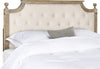 Safavieh Rustic Wood Beige Tufted Linen Twin Headboard Bedding main image