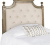 Safavieh Rustic Wood Beige Tufted Linen Twin Headboard Bedding 