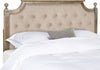 Safavieh Rustic Wood Taupe Tufted Linen Twin Headboard Bedding 