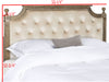 Safavieh Rustic Wood Beige Tufted Velvet Twin Headboard Bedding 