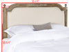 Safavieh Rustic Wood Beige Linen Twin Headboard Bedding 