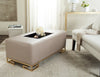 Safavieh Julian Faux Ostrich Tray Ottoman/Coffee Table Taupe and Espresso Furniture 