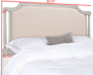 Safavieh Hudson Headboard Beige Bedding 