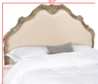 Safavieh Harlow Headboard Beige Bedding 