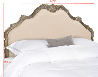 Safavieh Harlow Headboard Beige Bedding 