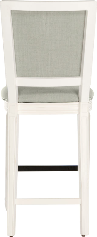 Safavieh Buchanan Rectangle Bar Stool Light Grey and Cream Distressed White Furniture 