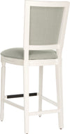 Safavieh Buchanan Rectangle Bar Stool Light Grey and Cream Distressed White Furniture 