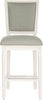 Safavieh Buchanan Rectangle Bar Stool Light Grey and Cream Distressed White Furniture main image