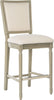 Safavieh Buchanan Rectangle Bar Stool Light Beige and Rustic Grey  Feature