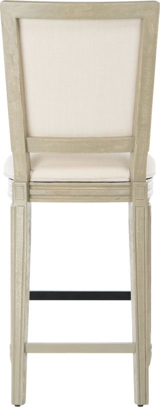 Safavieh Buchanan Rectangle Bar Stool Light Beige and Rustic Grey Furniture 