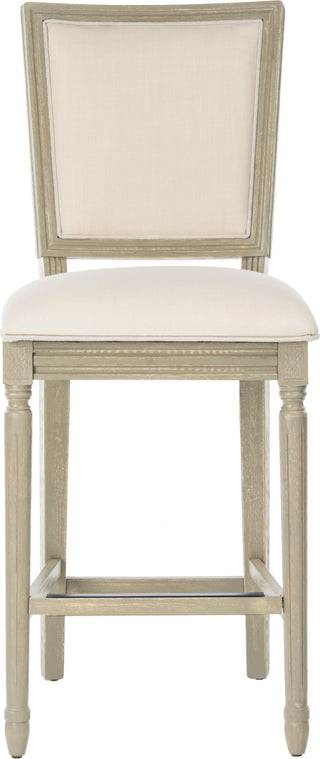 Safavieh Buchanan Rectangle Bar Stool Light Beige and Rustic Grey Furniture main image