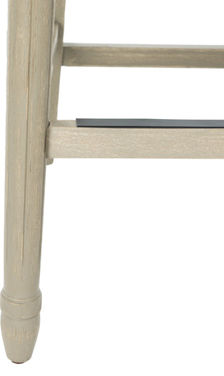 Safavieh Buchanan Rectangle Bar Stool Light Beige and Rustic Grey Furniture 