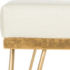 Safavieh Jenine Faux Ostrich Square Bench Cream Furniture 