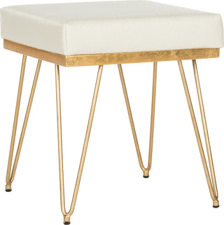 Safavieh Jenine Faux Ostrich Square Bench Cream Furniture 